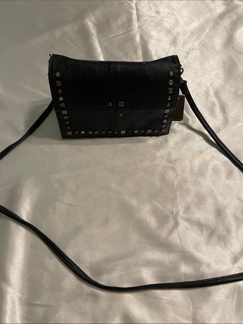 Mossimo Supply Co. Black Stud-Trim Crossbody Bag